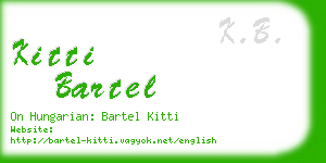 kitti bartel business card